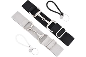 Tookie Elastischer Reitgürtel mit 2 Schlüsselbändern, Taillen-Stretch-Reitgürtel, für Reiten, Reiten, Reiten, 2 Stück