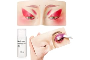 DE'LANCI Tavola Pratica per il Trucco del Viso, Pad in Silicone Realistico 5D dalla Pelle Bionica,Tavola Riutilizzabile per la Pratica del Trucco del Viso con Olio Struccante.