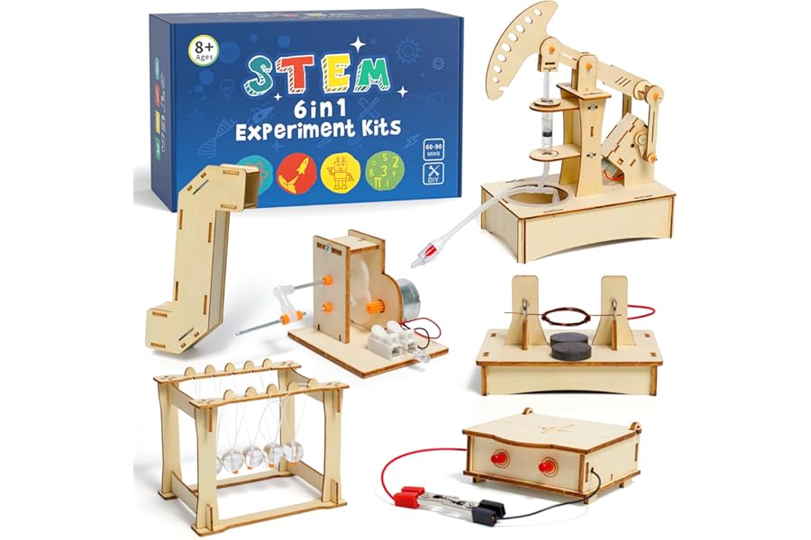 STEM Toys Age 8 9 10 11 12 13 14, Science Experiments for Kids, Science Kits for Kids, Wooden Engineering Kits, Electronics Kit for Kid, Activity Toys Gifts for 8 9 10 11 12 13 14 Year Old Boys