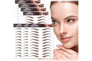 AWAVM 77 Pares de Pegatinas de Cejas Tatuaje Tatoo 3D Naturales Cejas Adhesivas Auténticas con Forma De Cabello Impermeable Larga Duración para Mujer Hombre Unisex Maquillaje ﻿ (Brown-10)