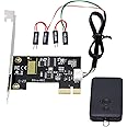 CERRXIAN PCIe Wireless Computer Remote Control Switch, 2.4G Wireless Remote Computer Power/Reset Switch Control