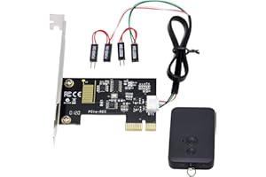 CERRXIAN PCIe Wireless Computer Remote Control Switch, 2.4G Wireless Remote Computer Power/Reset Switch Control