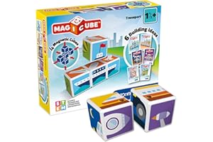 Geomag 122, Magicube Transport - Building Game with Magnetic Cubes, 4 Cubes