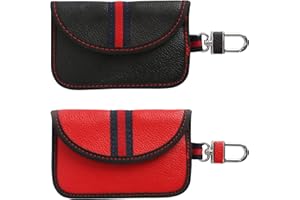 Bubuyun 2PCS Etui Anti RFID Clé Voiture, Signal Blocage Faraday Pochette Sac, Pochette Anti RFID Clé Voiture, Pochettes Blocage Signal RFID pour Clef de Véhicule, Carte Bancaire
