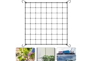 Mino Plus rete di supporto per piante da tenda,Rete Scrog,rete elastica a traliccio per tenda da coltivazione,60/90/120/150CM,rete elastica a traliccio con ganci (90x90cm)