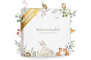 WAKDREAM Livre de naissance bébé de 0 à 5 ans + "COFFRET CADEAU" Prêt à Offrir - Album photo bebe pour Écrire et Coller vos Photos Avec + de 80 espaces Photos - Idéal Cadeau naissance pour Filles et Garçons