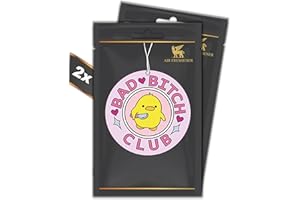 ‎R&M ORIENT 2er Set BAD BITCH CLUB – Duftbaum – Luftfrischer – automatischer Duftspender fürs Auto (ENGLISH PEAR & FREESIA)