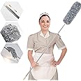 Pack of 2, 2023 Fan Cleaner Brush with Long Rod Bendable extendable Duster for Home Cleaning, 100 inch Long Handle Microfiber Fan Cleaning mop for high Ceiling Cobweb, Wall Cleaning Brush