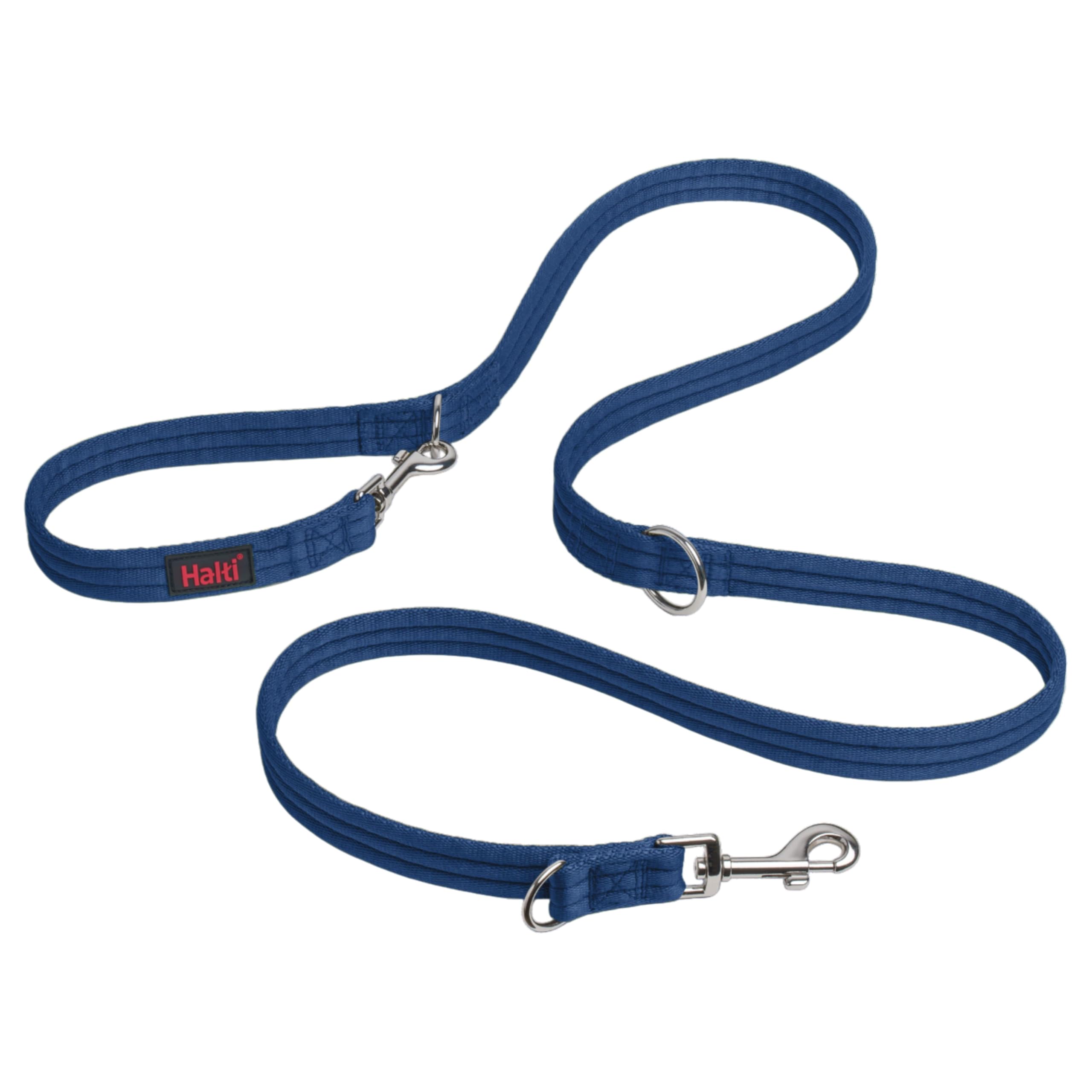 Company of Animals Collar Halti Correa multifunción con Doble Enganche, Ideal para antitirones Entrenamiento canino. Cómoda de sostener. Apta para Perros medianos y Grandes (Talla L, Azul Cobalto)