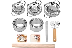 Kigniote Dumpling Maker Set 12 Pieces Dumplings Maker Machine Dumpling Mold Ravioli Maker Stainless Steels Pasta Tools Ravioli Mould-Great for Ravioli, Dumpling and Pasta Dishes