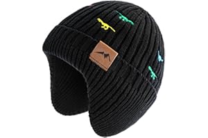 SEYUFN Mädchen Mütze Jungen Baby Wintermütze Kinder Babymütze Winter Strickmütze Junge Dinosaurier Beanie Kinder Warm