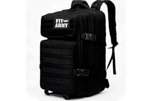 EDIFIT, Mochila Crossfit, 45L, Militar, Tactica, para Gimnasio, Senderismo, Acampada o Supervivencia, Unisex, Impermeable, Resistente, con Multiples Bolsillos