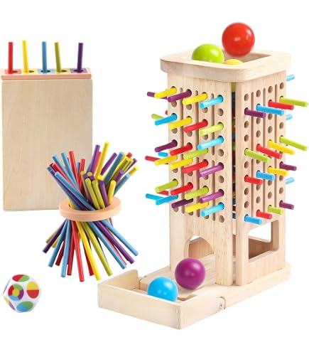 Produktbild von Montessori Lernspielzeug Ab 3 Jahre, Montessori Spielzeug, Holz Geoboard, Vorschule Lernspiele, Form Farberkennung Spielzeug, Lernspielzeug Geschenk 2 3 4 5 6 7 Jahre Kinder Jungen Mädchen