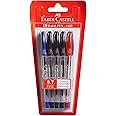 FABER-CASTELL 1423 BALL PEN 0.7MM BLISTER OF 10PC ASSORTED (6 BLUE + 3 BLACK + 1 RED)