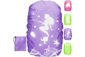 YOUYIKE Funda Lluvia Mochila, 30-40L Funda Impermeable Mochila, Protector Mochila con Reflectante, Funda Lluvia para Mochilas Escolares niño para Senderismo Camping en Bicicleta