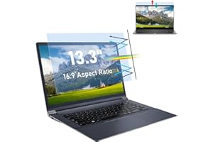 SOPPY Anti-Blaulichtfilter Displayschutzfolie für 13,3 Zoll Laptop, Abnehmbar Premium Blaulichtfilter Schutzfolie, Displayschutz Augenschutz Anti-Blaulicht, Anti-UV, Blendfrei (16:9)