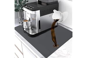 HJJMN 2Pcs Kitchen Absorbent Draining Mat, Quick Dry Coffee Draining Mats, 40x30 cm Absorbent Dish Drying Mat, Heat Resistant Coffee Machine Drying Mat, Anti-Slip Kitchen Mats for Sink, Kitchen, Bathroom