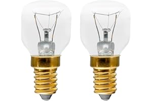 Quebec Oven Pygmy Lamp | SES E14 Small Edison Screw - Warm White Clear - Incandescent Traditional Replacement Light Bulb - Pack of 2 [Energy Class G] (40W Oven Light Bulb E14 Pygmy Lamp)(40.0, Watts)