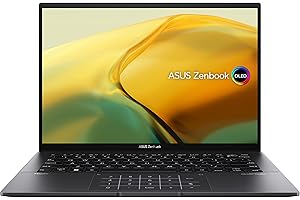 ASUS Zenbook 14 OLED UM3402YA-KM513 - Ordenador Portátil 14" 2.8K (AMD Ryzen 5 7530U, 16GB RAM, 512GB SSD, Radeon Graphics, Sin Sistema Operativo) Negro Jade - Teclado QWERTY español