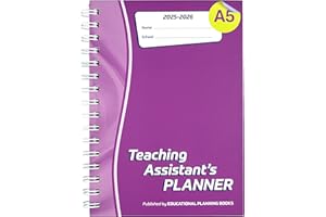 Educational Planning Books–Teaching Assistant’s Planner 2025-26 Teacher Planner & Academic Diary for Teaching Assistants Dated Week-to-View A5 Teacher Notebook Essential Teacher Supplies–Purple(TAP-P)