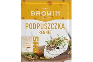 ALCOFERMBREW Podpuszczka 5x1 g, podpuszczka w proszku, do sera, Idealna do sera – wystarcza na 100 l mleka