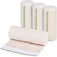Premium Compression Bandage 15cmx4.5m Self-Closing Elastic Bandage Wrap Reusable Elasticated Bandages for Arm Leg Chest 4Pack