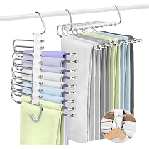 Cintre à Pantalons Pliable - Lot De 3 - Gain De Place Pour Armoire - Crochet Pivotant 360° - Pour Pantalons, écharpes, Cravates - 5