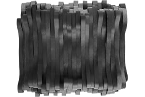 DAFUHAO 50 Pezzi Elastici in Gomma di Grandi Dimensioni e Robusti Grandi Bande Elastiche per Ufficio Elastici di Gomma Spessi Neri 380 * 10 MM per Ufficio Cartelle Libri Arte Scuola Casa