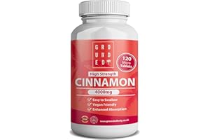 G R O U N D E D COFFEE SCRUB Grounded High Strength 4000mg Ceylon Cinnamon | 120 Micro Tablets, 4 Month Supply | True Cinnamon (Cinnamomum Verum) | Natural Antioxidant Support | Vegan-Friendly & Made in The UK