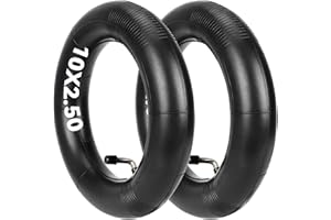 Satgoo Chambre à Air Trottinette Électrique 10 x 2,50, Double Épaisseur, Valve Coudée 90°, 10 Pouces Chambre à Air 60/70-6,5 pour Ninebot MAX G30 G30P G30LP/Kugoo M4 M4Pro/Soflow So4 Pro
