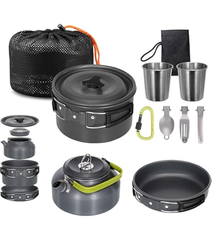 Van Helsing Game Outbound 8-Piece Stainless Steel Camping Cookware