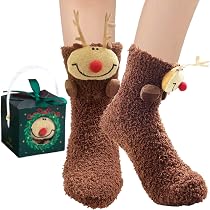 Calze Pantofola Invernali Donna - Calzini Pelosi Natalizi Antiscivolo, Morbidi E Caldi, Regalo Perfetto