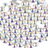 Beadsland Flat Base Strass,White Crystal AB,SS10/1440pcs,0.3-0.3cm | Crystal Rhinestones, Transparent AB Rhinestones, Imitati