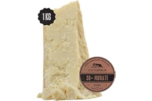 ‎GUSTOEMILIA GUSTOEMILIA Berg-Parmigiano Reggiano Käse 36 Monate gereift - Ideal für Pasta, Brot, Salate, Snacks und Früchte - Italienischer gereifter Parmesan Käse 2,2 lb (1 kg)