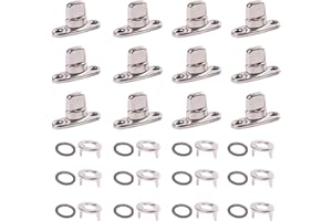 HAFRILY 12 Sätz Drehverschluss Zinklegierung 30 x 20mm Drehverschluss für Rundösen Plane Drehverschluss,Rundösen,Verschluss mit Taschenbefestigung und Befestigung der Kabinenhaubenplane