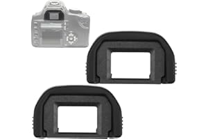 HIOIP Pack of 2 Eyecups for Canon EF, Photo Camera EF Eyecup Replacement Eyepiece, Cameras Replaces Eyepiece Viewfinder for Canon EOS 300D 350D 400D 450D 500D 550D 600D 1000D 1100D 700D 100D (Black)