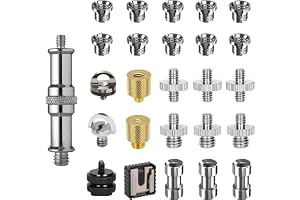 Camera Mount Kit, Homeet 26pcs 1/4 Inch and 3/8 Inch Converter Threaded Screws Adapter Flash Shoe Mount for DSLR Camera / Tri