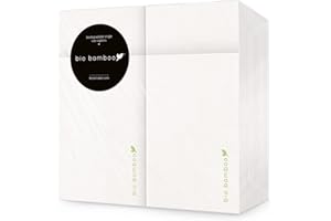 bio bamboo Tovaglioli monouso PORTAPOSATE 40X40 BIO White, Viscosa di bambù e cellulosa, 50 unità