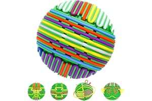 PushGoGo Sensorischer Aktivitätsball, sensorisches Aktivitätsbrett, Fidget-Spielzeug zur Beruhigung, Stress, Angst, ADHS und Autismus, Kinder ab 3 Jahren und Erwachsene, mit 16 Saiten (Grün)