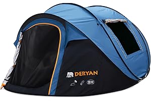 DERYAN Tienda de campaña desplegable para 4 Personas
