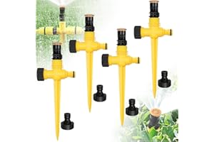 DONGSZQ Arroseur de Jardin, 4 Pièces Arroseur de Pelouse, Arroseur de Jardin Rotatif à 360°, Arroseur De Jardin Multifonction Réglable, Pelouse Réglable Pulvérisateur d'eau, pour Jardin, pelouse, Plantes