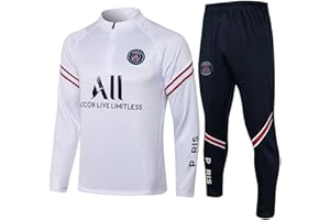 KOBZIO 2022 Paris Fußball Trainingsanzug ,Paris Trainingsanzug Anzug Paris Football Tracksuit Langarm-Sportbekleidung Atmungsaktives Sporttraining Fitness Laufanzug Kinder Jungen.