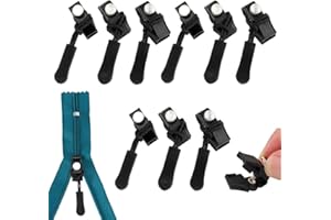 ZHXMALL 9 Stück Fix-Reißverschlusszieher, Reißverschluss Anhänger, Reißverschlussschieber Ersatz, Universal-Reißverschluss, Reißverschluss Zipper Reparatur für Jacke, Rucksack, Gepäck, Schlafsack