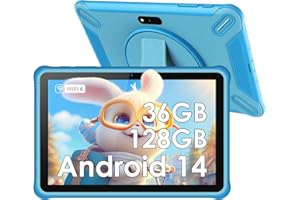 PIXPEAK Tablet para niños 10 Pulgadas, Android 14.0, 36GB RAM 128GB ROM (SD Expandible), Control Parental, Pantalla HD IPS, 5MP+2MP, WiFi, Bluetooth, Tablet Educativo (Azul)