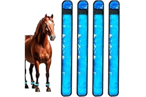 Generisch Pferdebeinbänder - 4 Stück Zubehör Für Tiere Mit Hoher Sichtbarkeit | LED Beleuchtung Pferdeknöchelriemen,Für Das Reiten Bei Nacht, Paraden, Farmen, Ranches, Ställe, Zirkus Und