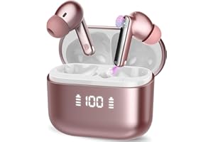 THUNELEC Ecouteur Traducteur Instantané, 48H AI Traduction Vocale Instantanée Écouteurs avec 164 Langues et 5 Modes de Traduction,Rose