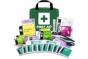 LEWIS-PLAST Premium First Aid Kit For Home Car Holiday And Workplace - Includes Bandages, Eye Pods, Ice Packs And Essentials 
