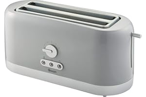 Swan 4 Slice ST10091GRYN Toaster, Grey, Variable Browning Control and Extra Long Slot, 25mm x 250mm, 1200W-1400W