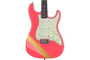 DESIGNDIVIL Lot d'autocollants pour guitare ou basse avec bandes de course Doré