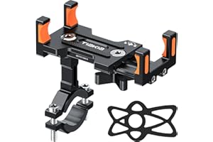 Tiakia Fahrrad Handyhalterung Aluminiumlegierung Motorrad Scooter Fahrrad Universal Handy Halterung Schnellspanner Outdoor Lenker Handy Halter Mit 360° Drehbarer Für 4,5-7,0 Zoll Smartphone